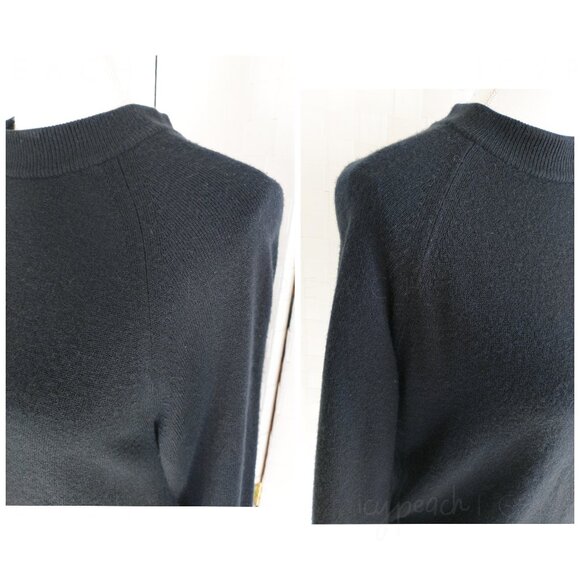 Designers Originals Sweater Medium Black Mock Neck Vintage Minimalist Lagenlook - Picture 5 of 14